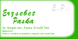 erzsebet paska business card